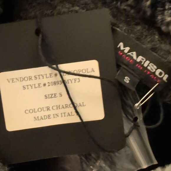 Marisol women's gray wool made in Italy‎ wool faux fur coat size s - Picture 3 of 10